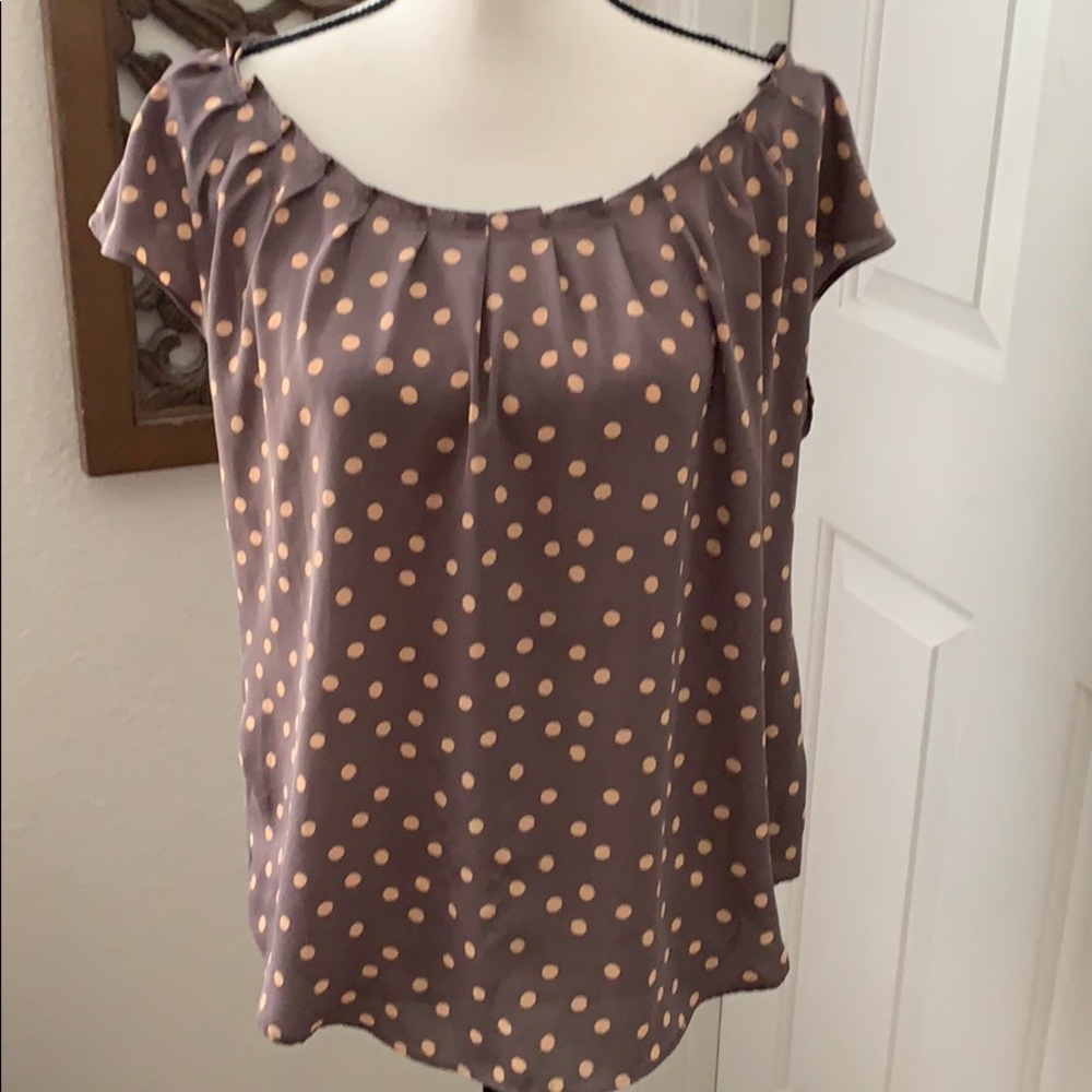👚✨ Lauren Conrad Polka-Dot Blouse - Size M